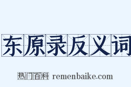 东原录反义词是什么意思的图片